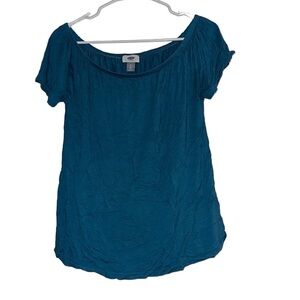 Old Navy Teal Off Shoulder Top